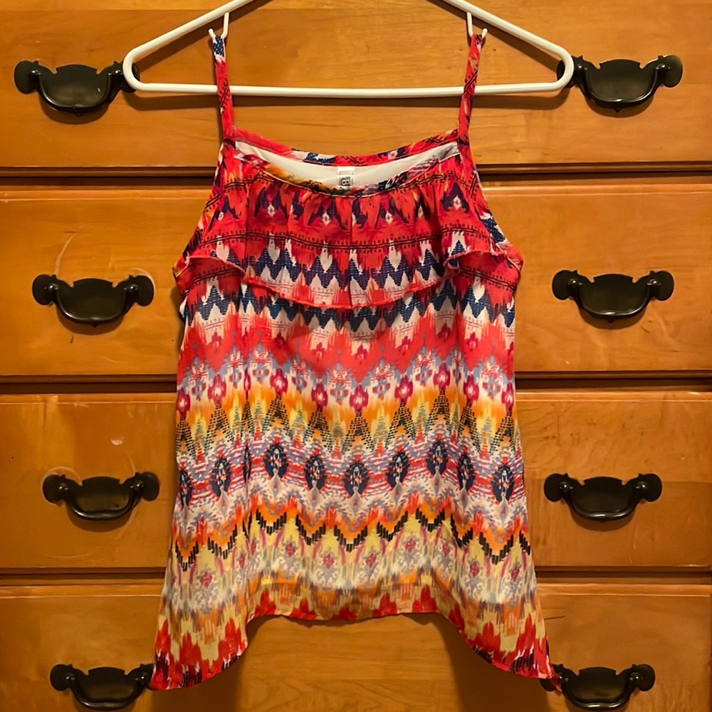Aztec print tank